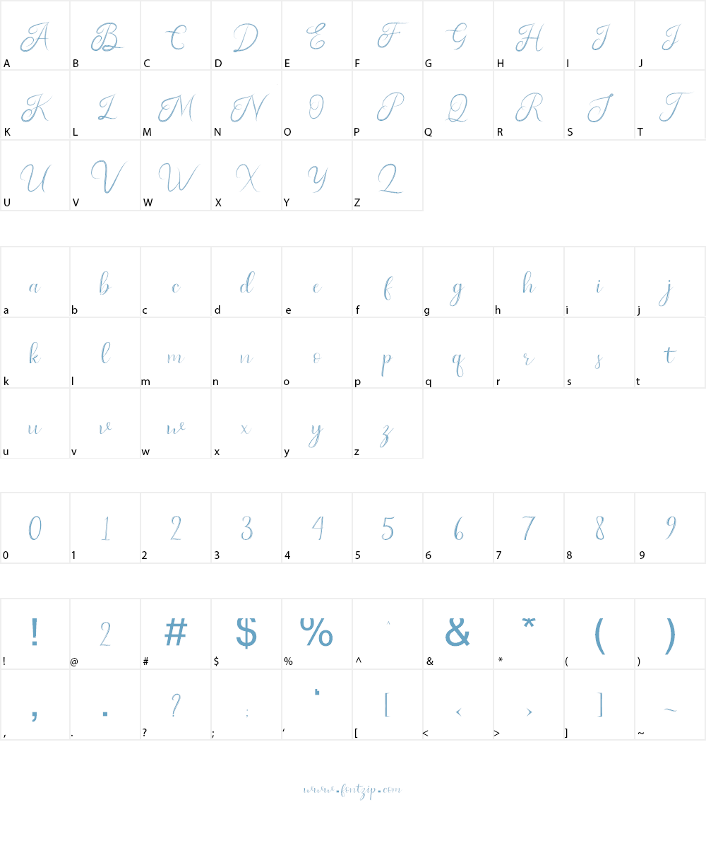 Mattina Font Character