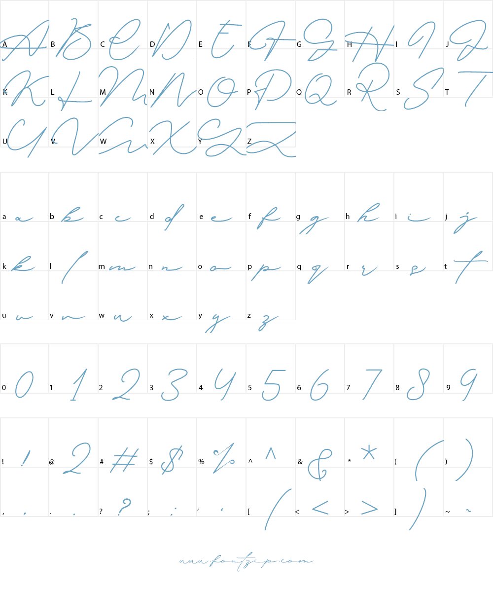 Signature Collection Font Character