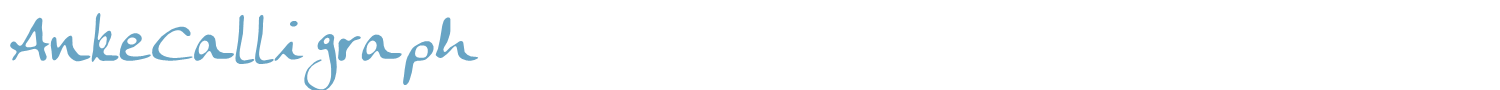 sample AnkeCalligraph font