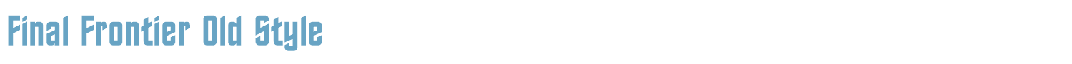 sample Final Frontier Old Style font