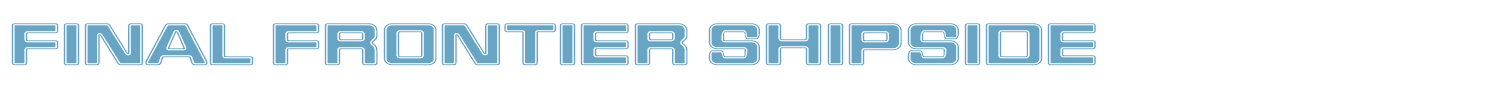 sample Final Frontier Shipside font