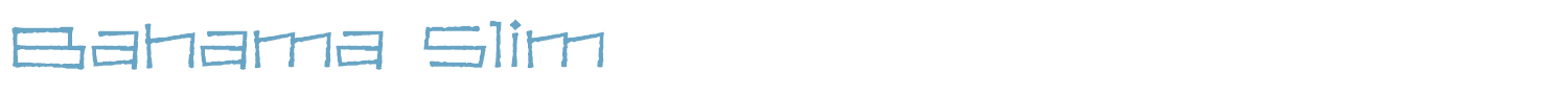 sample Bahama Slim font