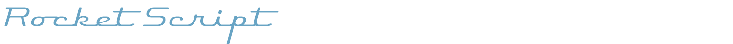 sample Rocket Script font