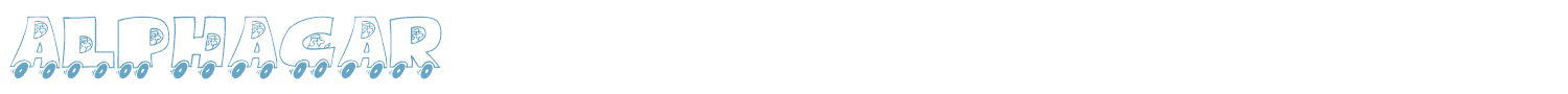sample AlphaCar font