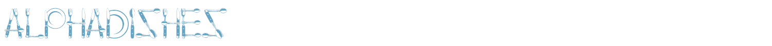 sample AlphaDishes font
