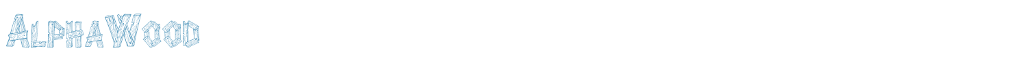 sample AlphaWood font