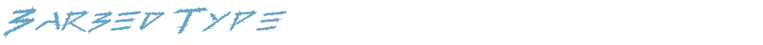 sample Barbed Type font