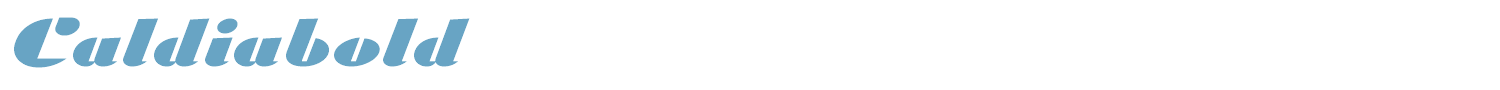sample Caldiabold font