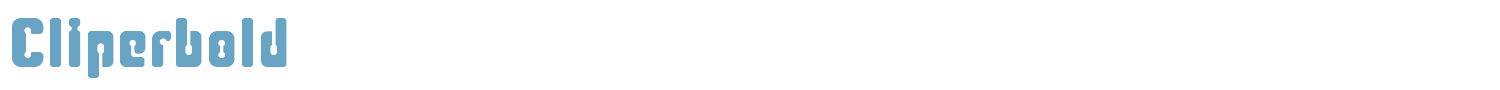sample Cliper font