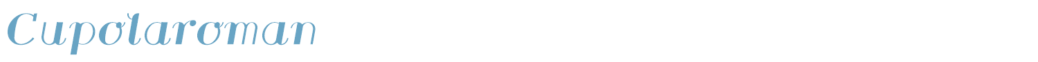 sample Cupolaroman font