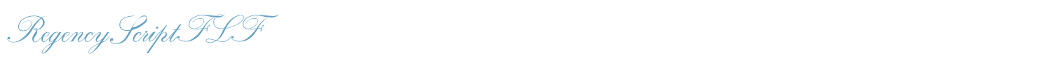 sample RegencyScriptFLF font