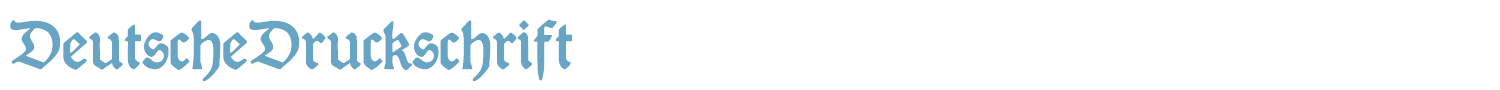 sample DeutscheDruckschrift font