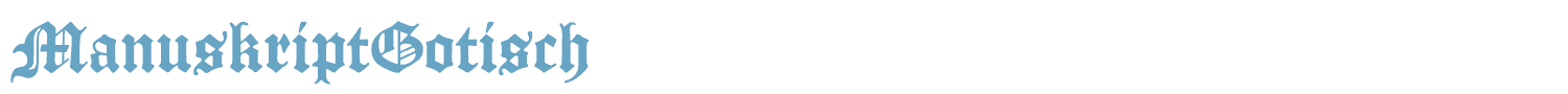 sample ManuskriptGotisch font