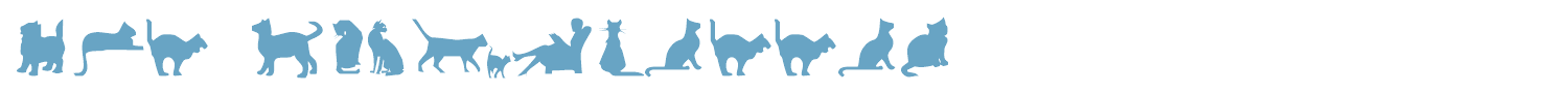 sample Cat Silhouettes font