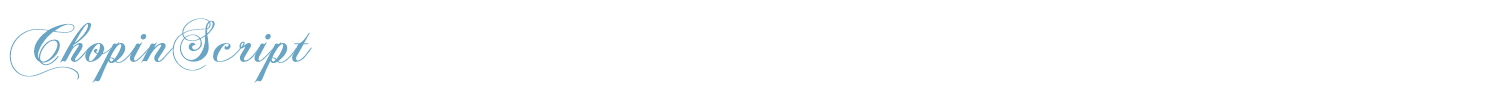 sample ChopinScript font