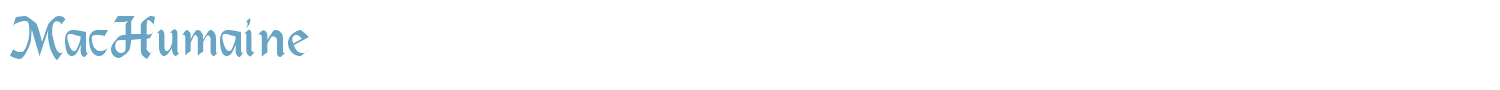 sample MacHumaine font