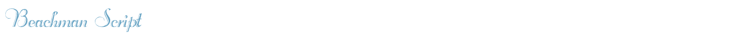 sample Beachman Script font