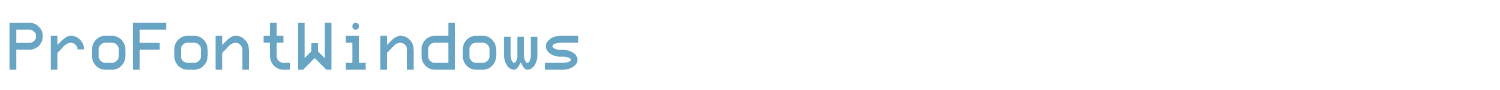 sample ProFontWindows font