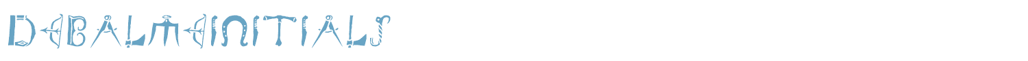 sample De Balme Initials font