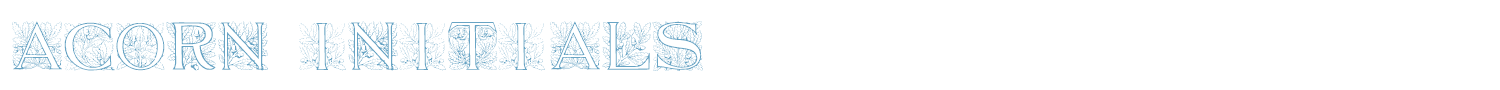 sample Acorn Initials font