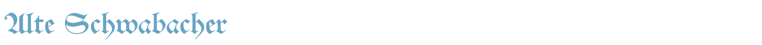 sample Alte Schwabacher font
