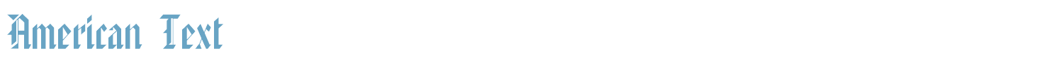 sample American Text font
