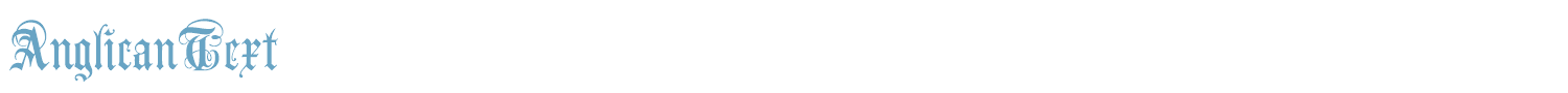 sample AnglicanText font