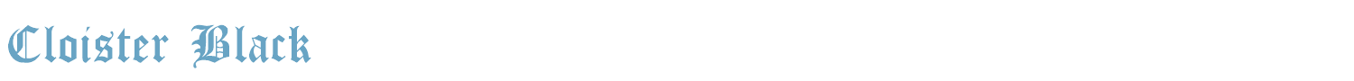 sample Cloister Black font