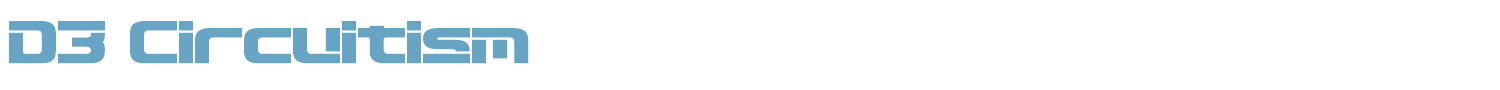 sample D3 Circuitism font