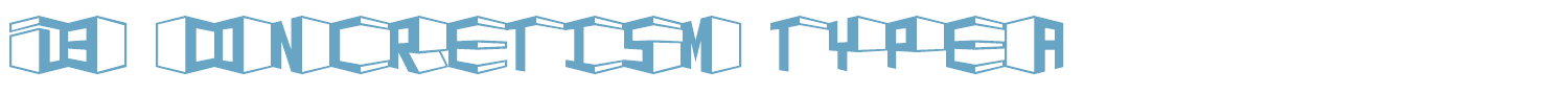 sample D3 Concretism font