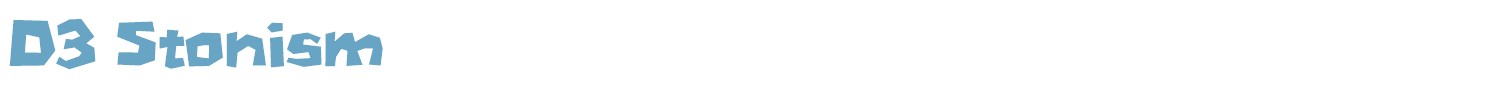 sample D3 Stonism font