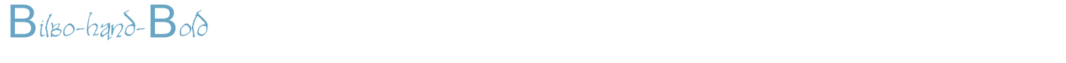 sample Bilbo Hand font