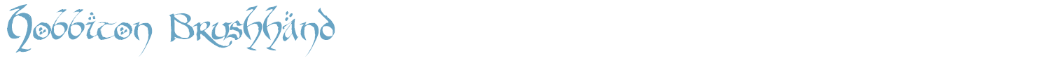 sample Hobbiton Brushhand font
