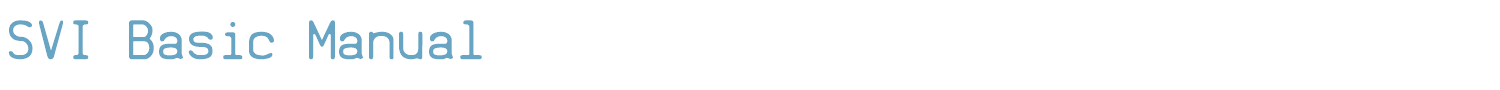 sample SVI Basic Manual font