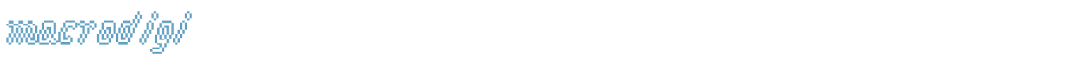 sample macrodigi font