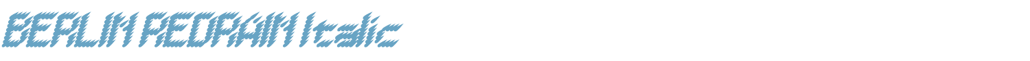sample Berlin Redrain font