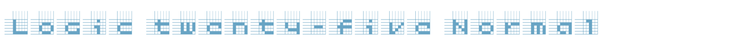 sample Logic twenty-five font