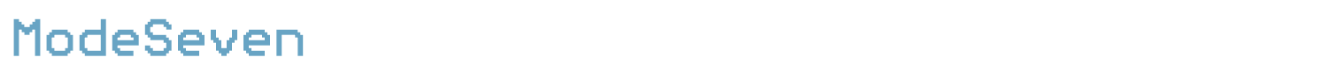sample ModeSeven font