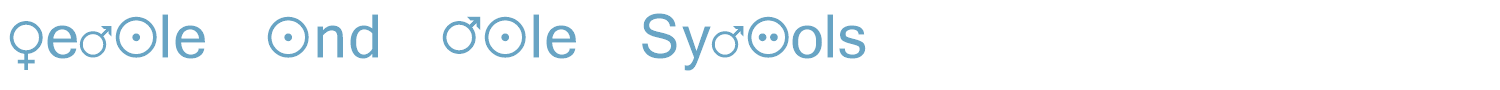 sample Female and Male Symbols font