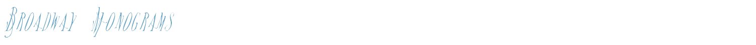 sample Broadway Monograms font