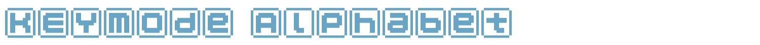 sample KEYmode Alphabet font