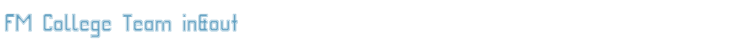 sample FM College Team font