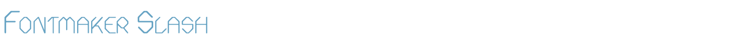sample Fontmaker Slash font