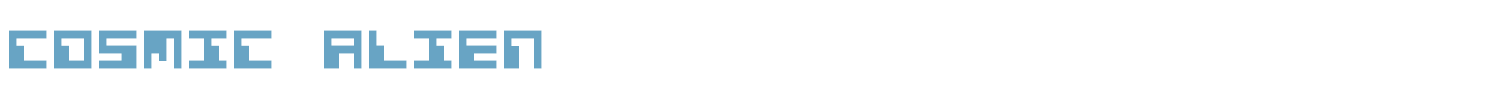 sample Cosmic Alien font
