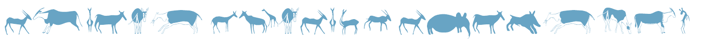 sample Afrika RockArt F Animals1 font