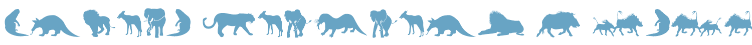 sample Afrika Wildlife B Mammals2 font