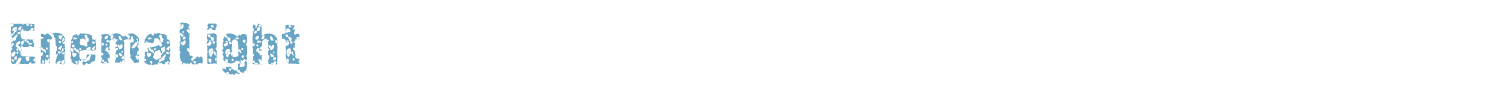 sample Enema Light font