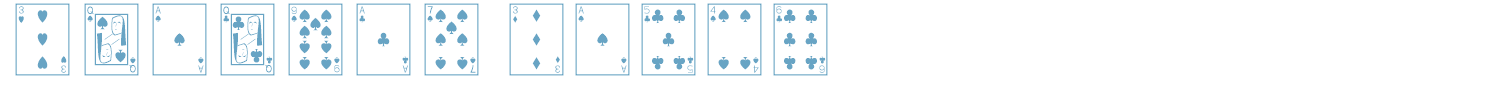 sample Playing Cards font