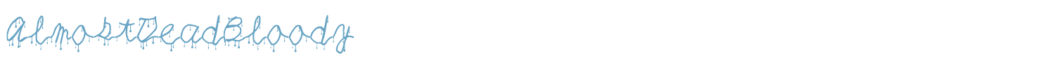 sample AlmostDeadBloody font