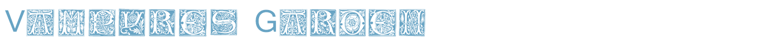 sample Vampyres Garden font